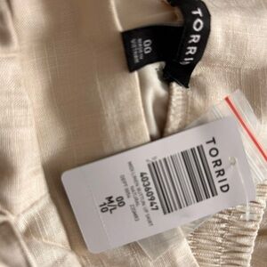 Torrid Off-White faux button midi skirt